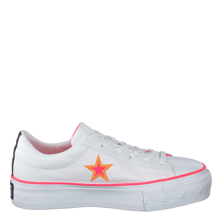 One Star Platform White / Racer Pink / Orange