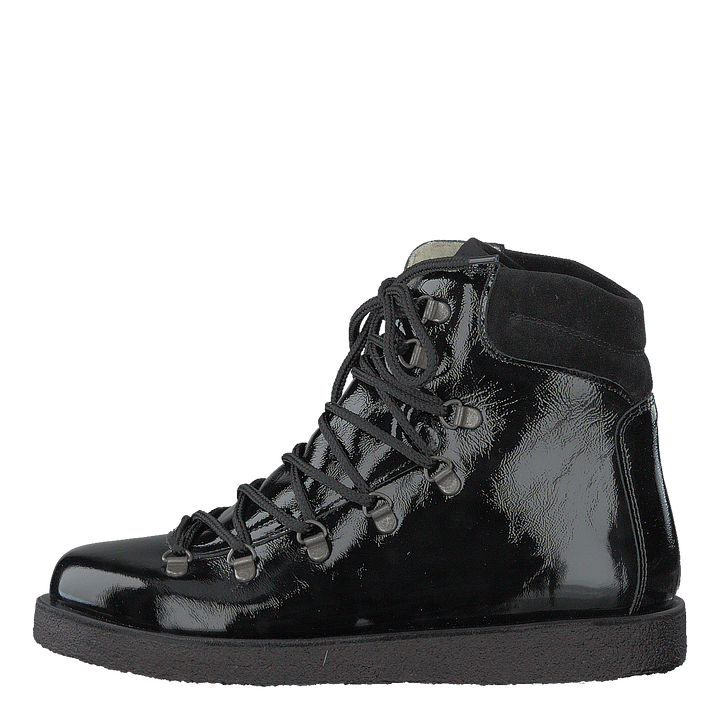 Boot With Laces And D-rings Black / Black