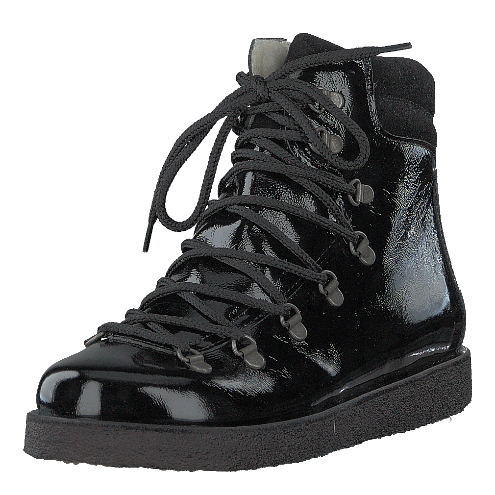 Boot With Laces And D-rings Black / Black