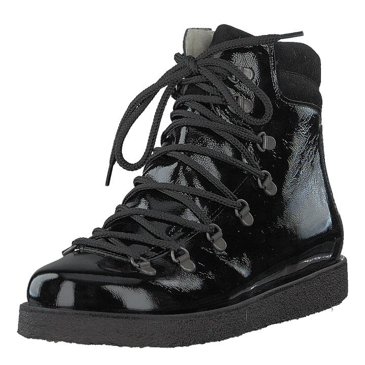 Boot With Laces And D-rings Black / Black