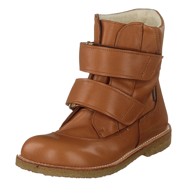 Tex-boot With Velcro Straps Cognac