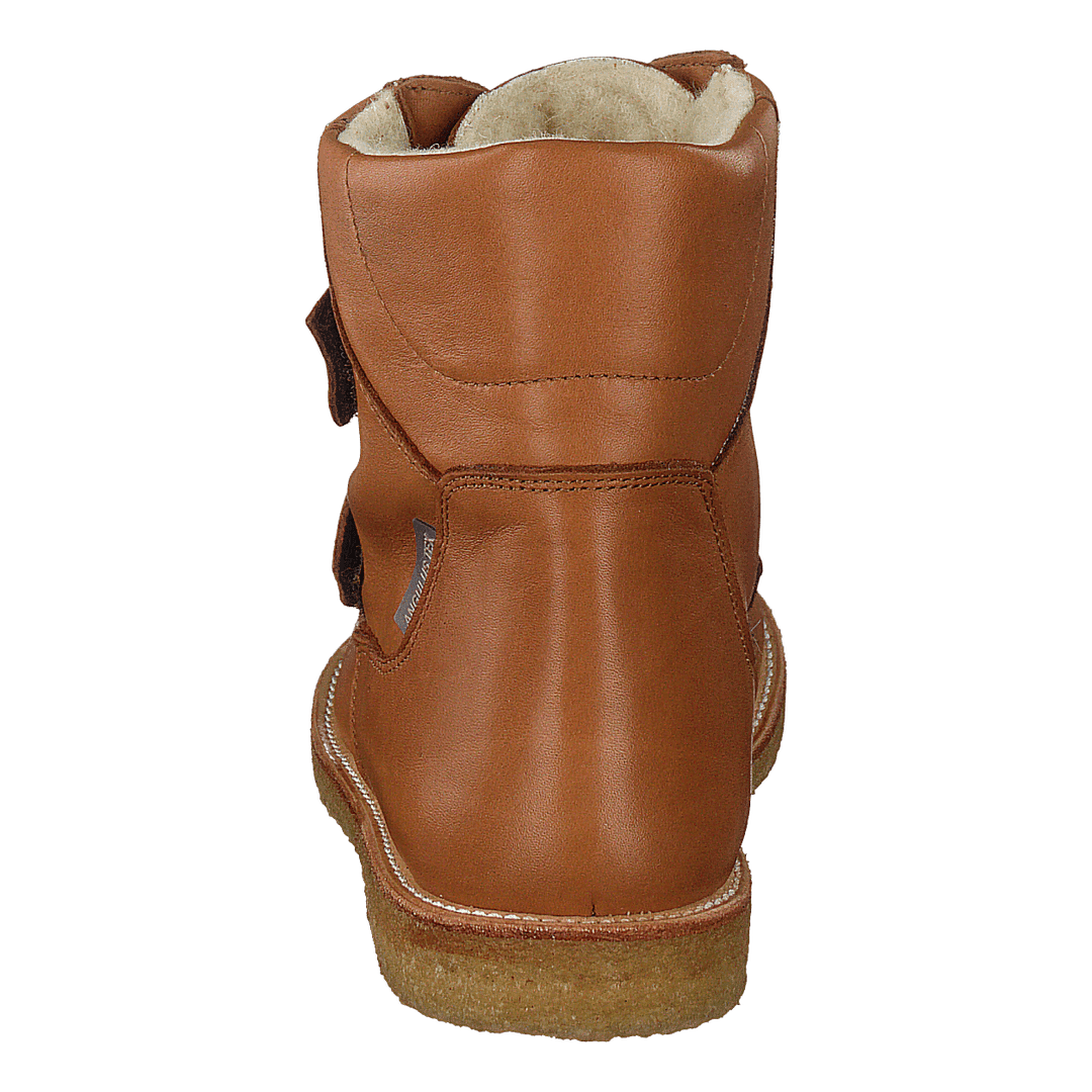 Tex-boot With Velcro Straps Cognac