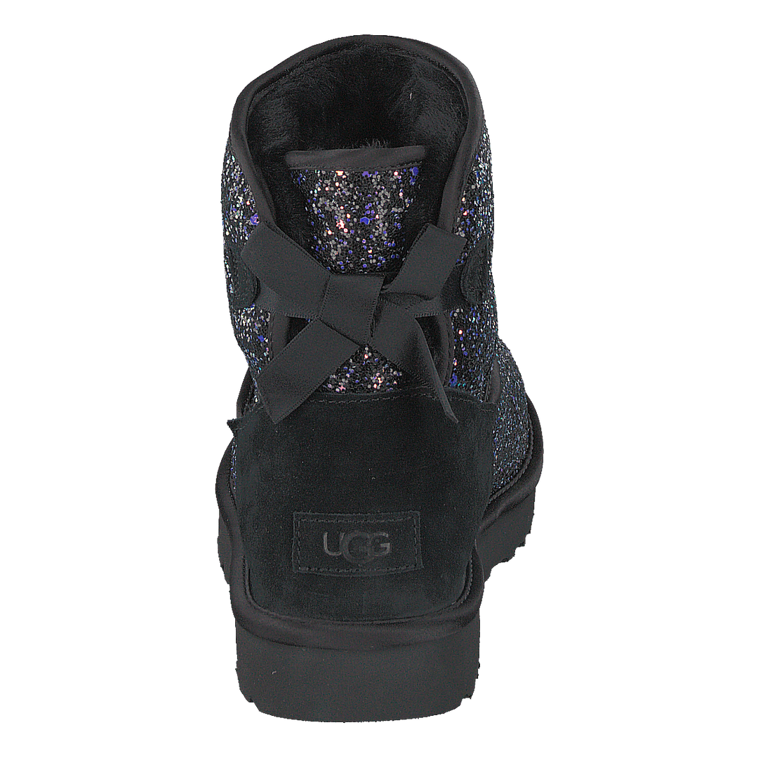 Classic Mini Bow Cosmo Black Glitter