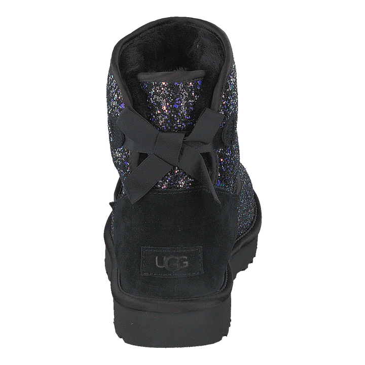 Classic Mini Bow Cosmo Black Glitter