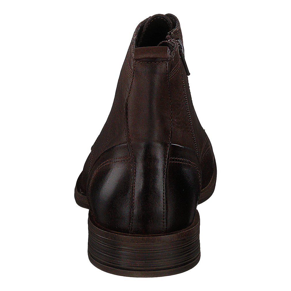 Biabyron Leather Lace Up Boot Dark Brown
