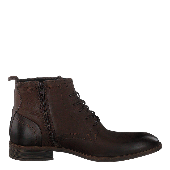 Biabyron Leather Lace Up Boot Dark Brown