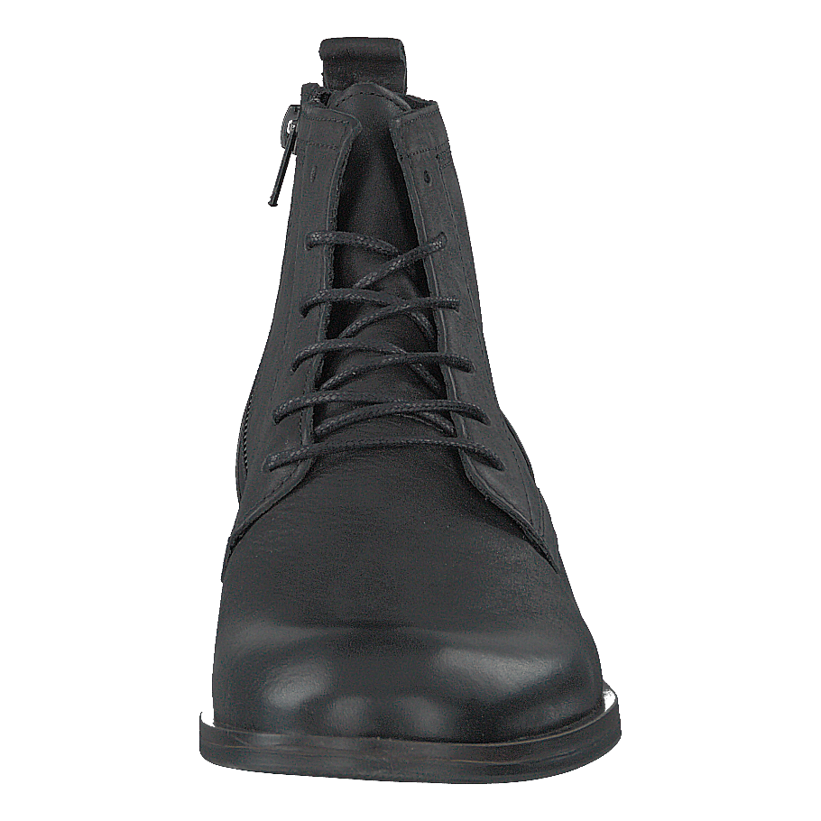 Biabyron Leather Lace Up Boot Black