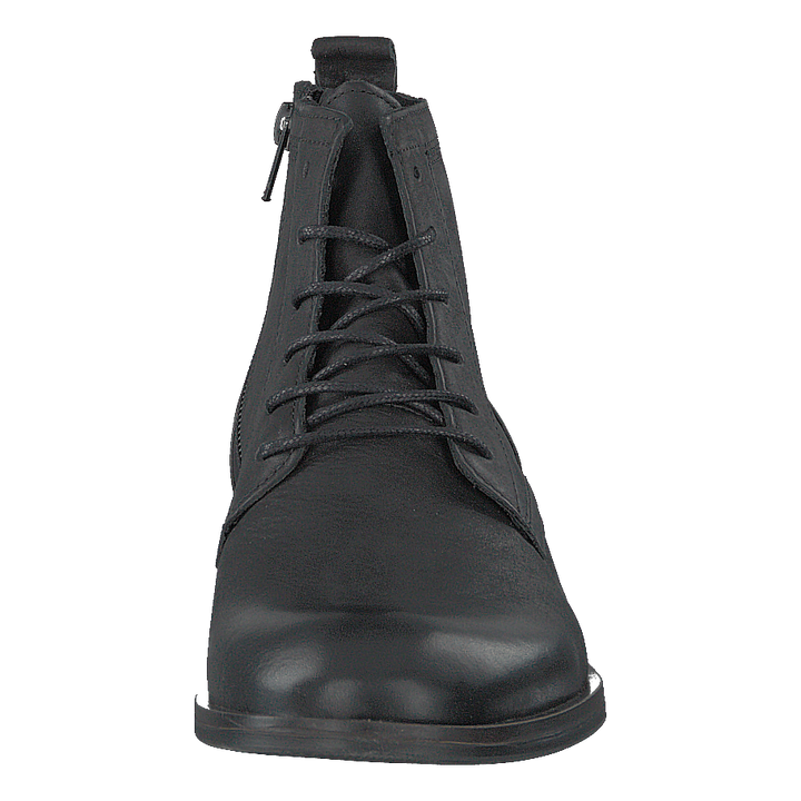 Biabyron Leather Lace Up Boot Black