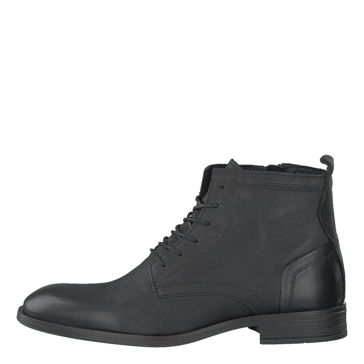 Biabyron Leather Lace Up Boot Black