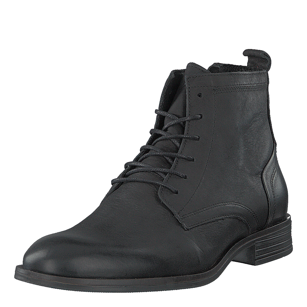 Biabyron Leather Lace Up Boot Black