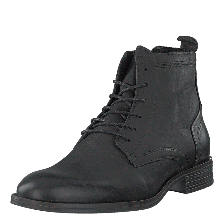 Biabyron Leather Lace Up Boot Black