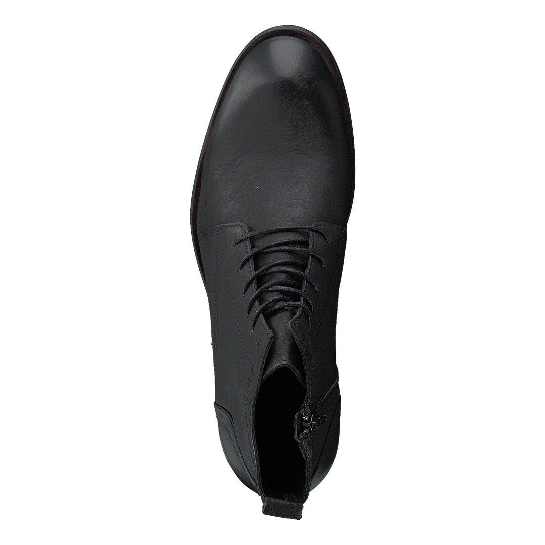 Biabyron Leather Lace Up Boot Black