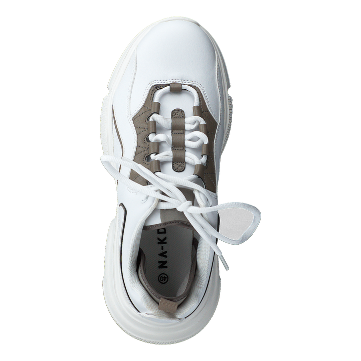 Loop Lacing Trainers White/grey