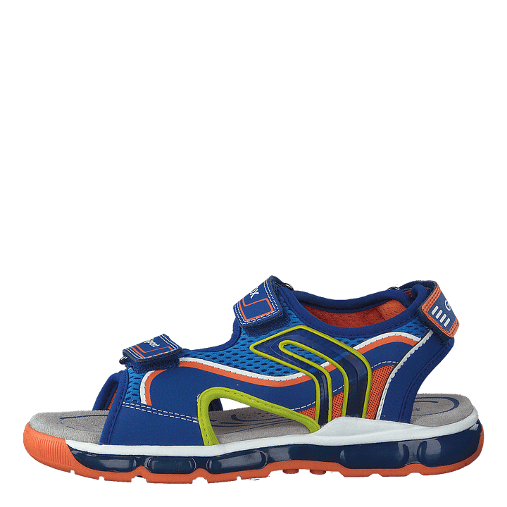 J Sandal Android Boy Royal/orange
