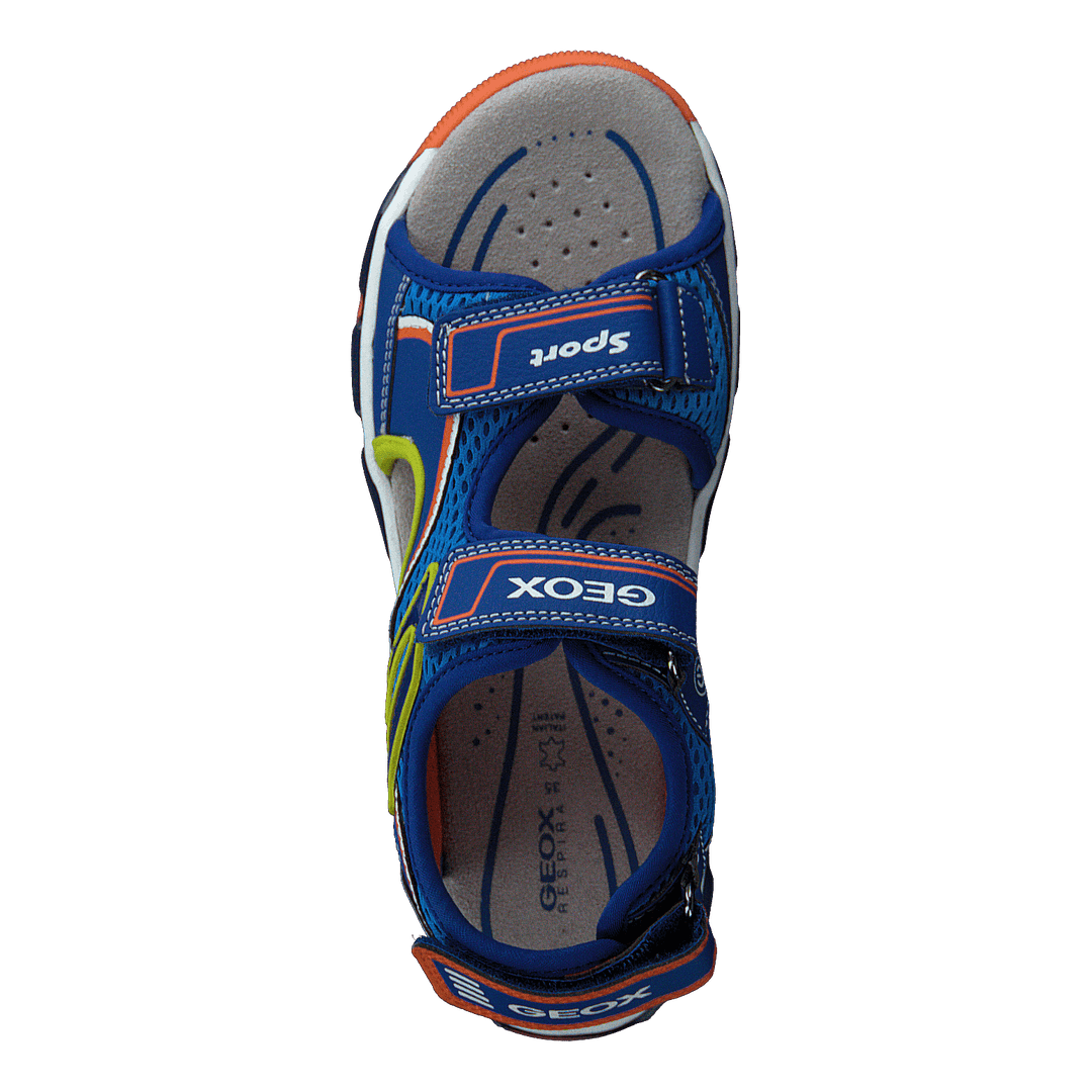 J Sandal Android Boy Royal/orange