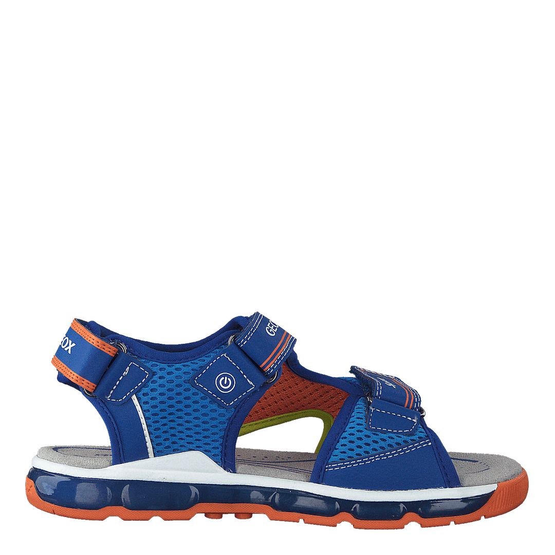 J Sandal Android Boy Royal/orange