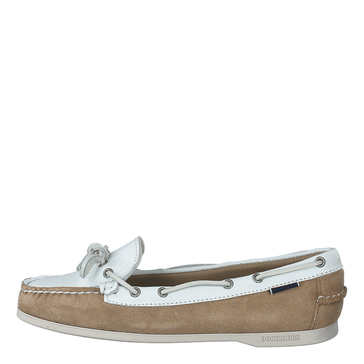 Nina Suede Lea W Ltbeige-white