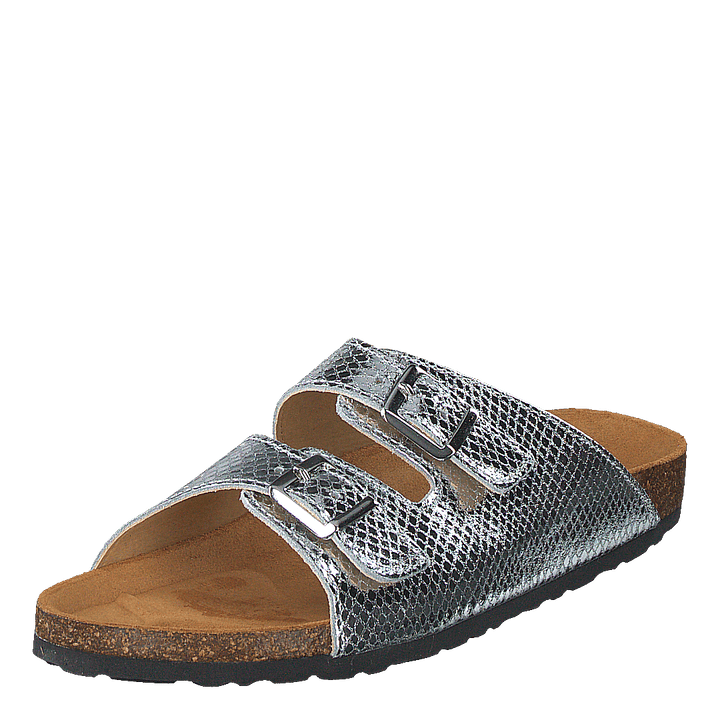 Biabetricia Buckle Sandal 918 Silver Snake