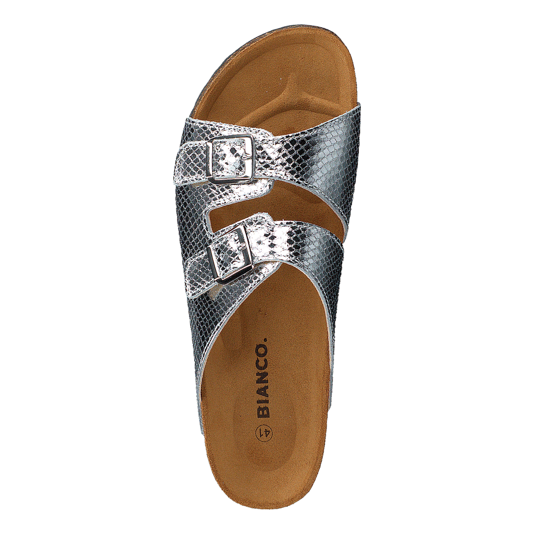 Biabetricia Buckle Sandal 918 Silver Snake