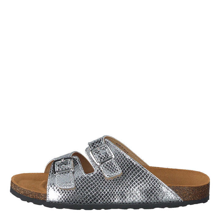Biabetricia Buckle Sandal 918 Silver Snake