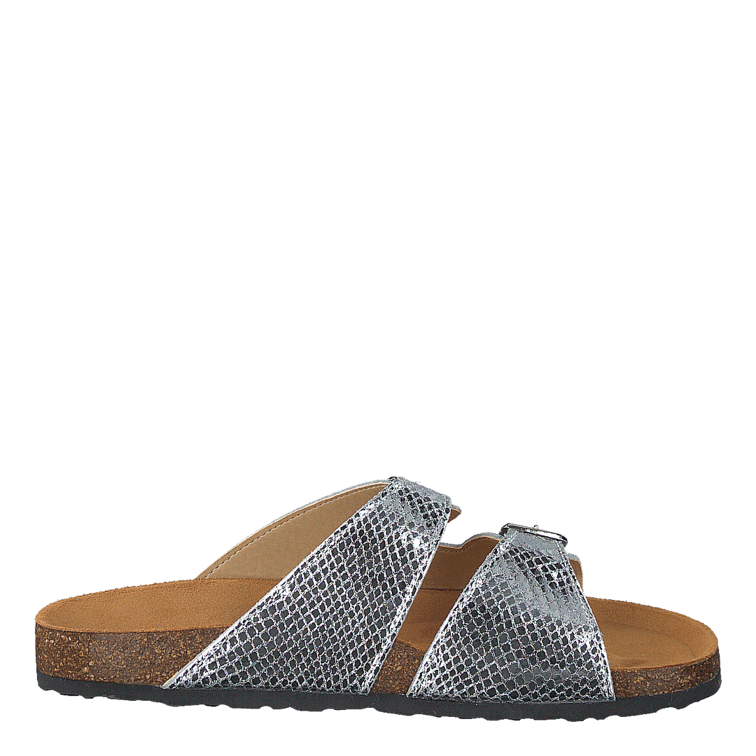 Biabetricia Buckle Sandal 918 Silver Snake