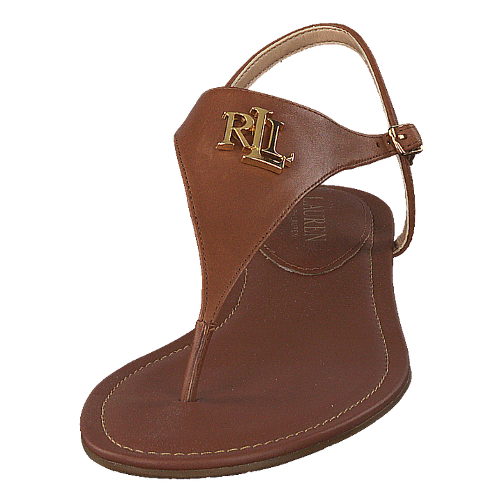 Ellington Burnished Leather Sandal Deep Saddle Tan