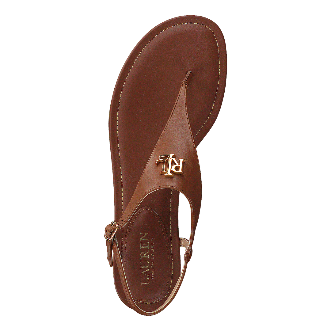 Ellington Burnished Leather Sandal Deep Saddle Tan