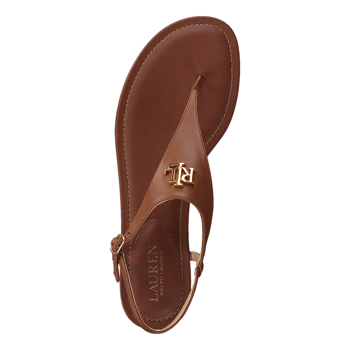 Ellington Burnished Leather Sandal Deep Saddle Tan
