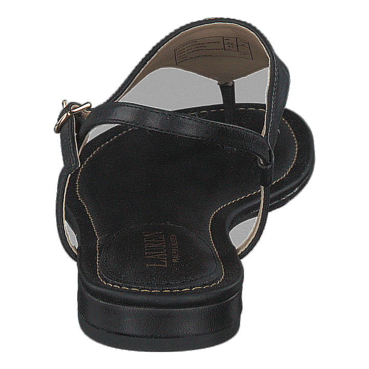 Ellington Burnished Leather Sandal Black