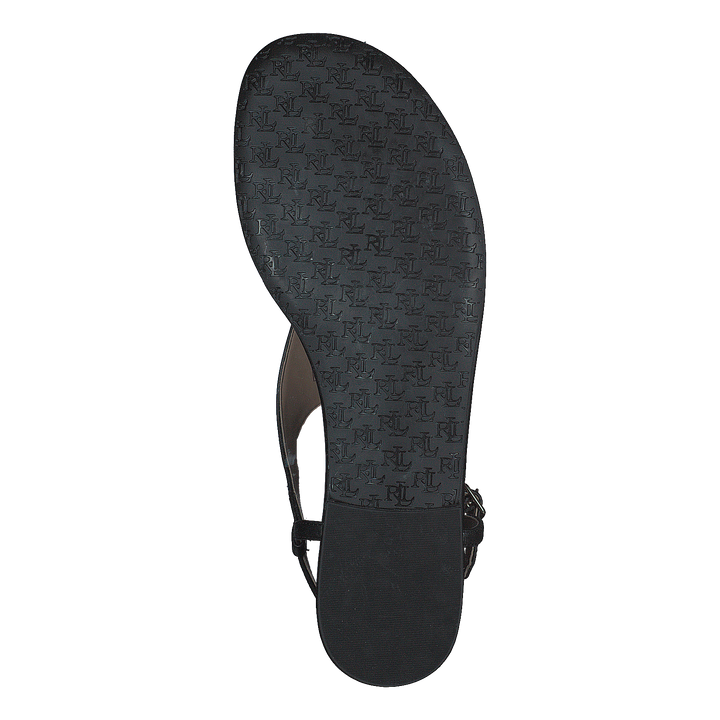 Ellington Burnished Leather Sandal Black