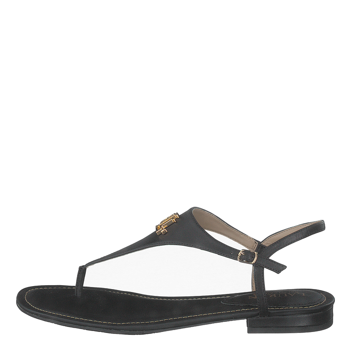 Ellington Burnished Leather Sandal Black
