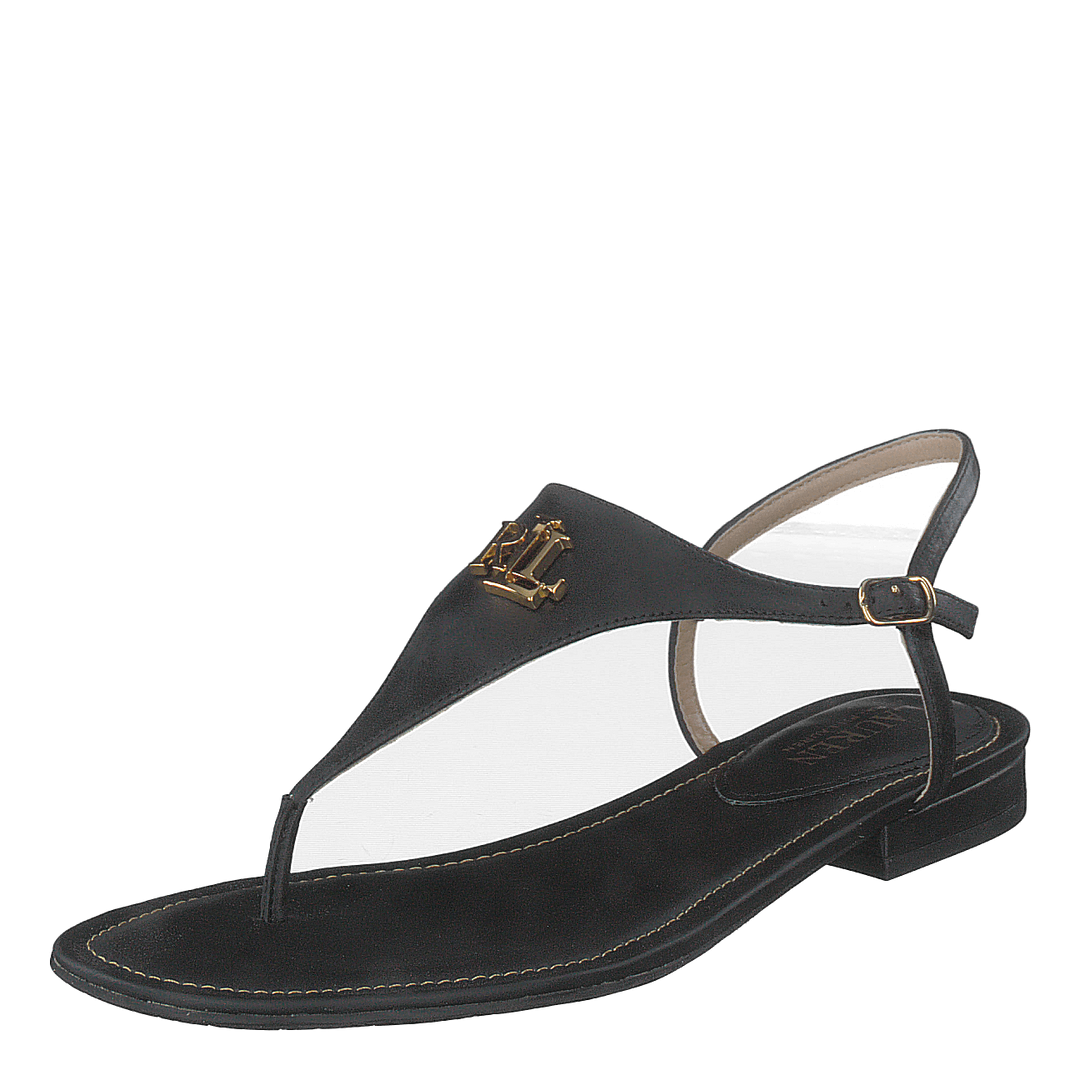 Ellington Burnished Leather Sandal Black
