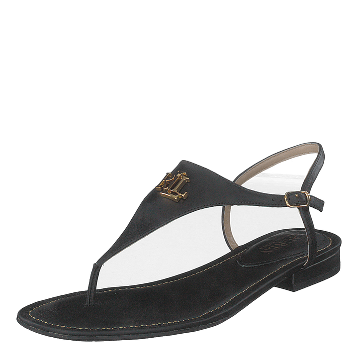 Ellington Burnished Leather Sandal Black
