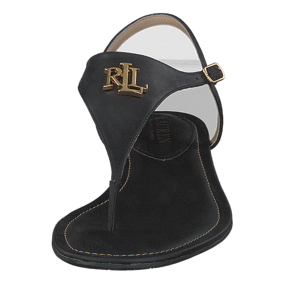Ellington Burnished Leather Sandal Black