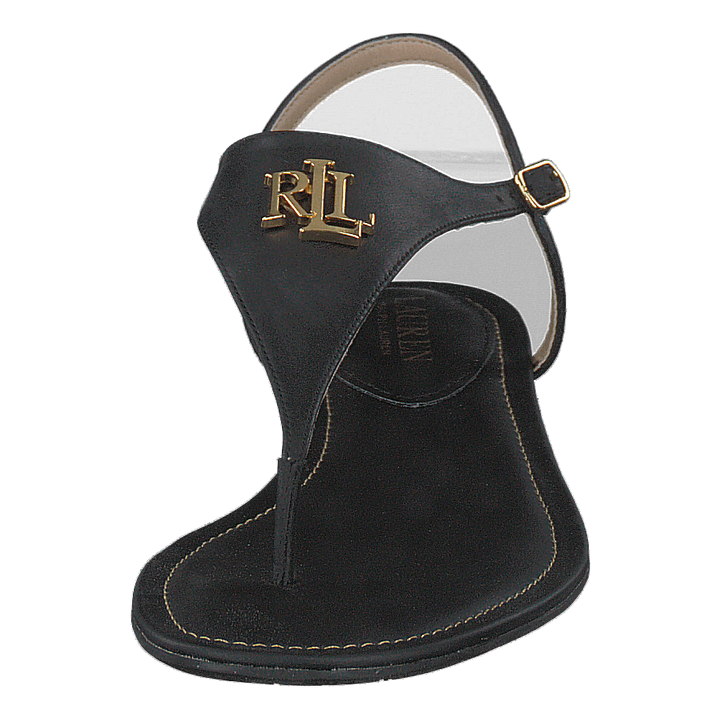 Ellington Burnished Leather Sandal Black