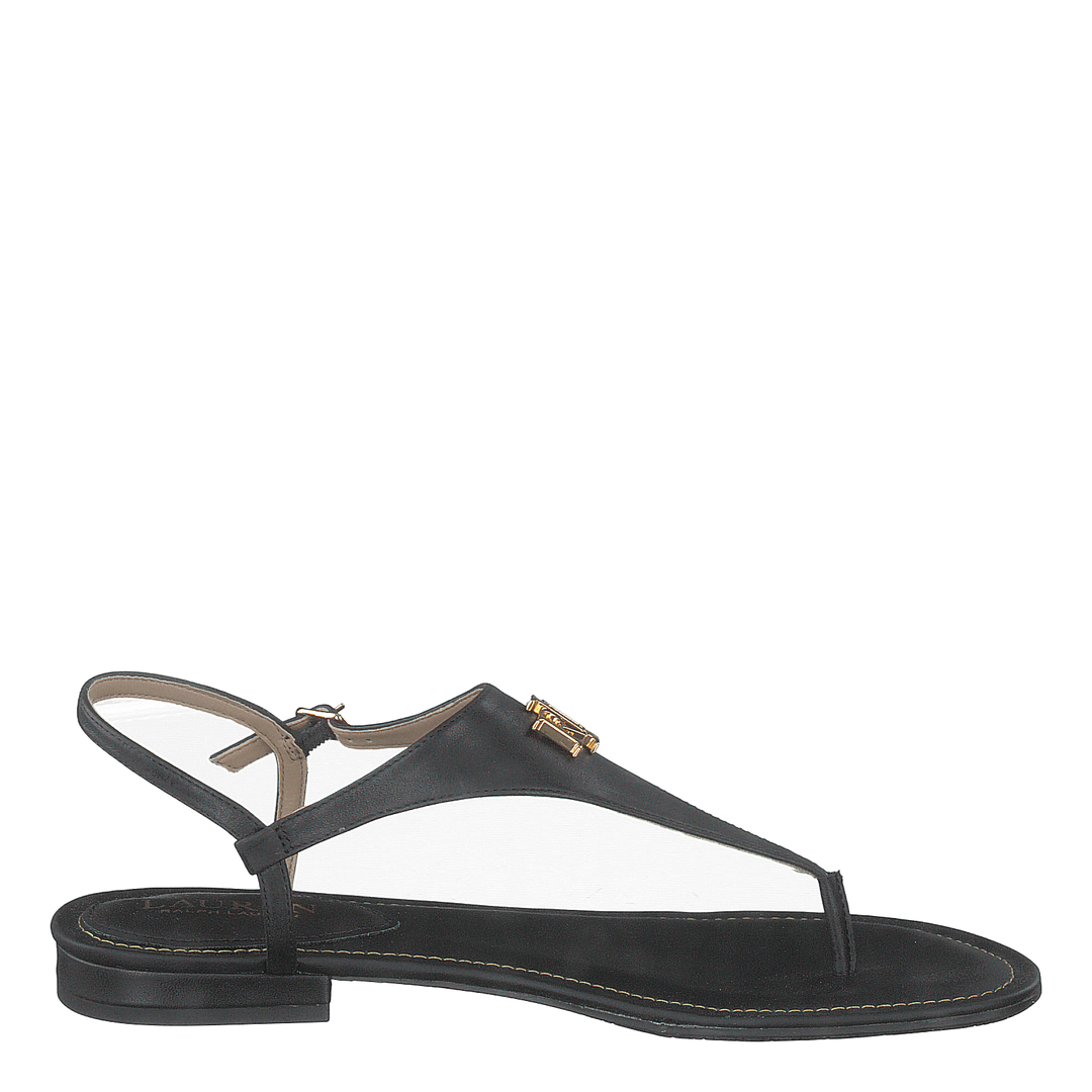 Ellington Burnished Leather Sandal Black