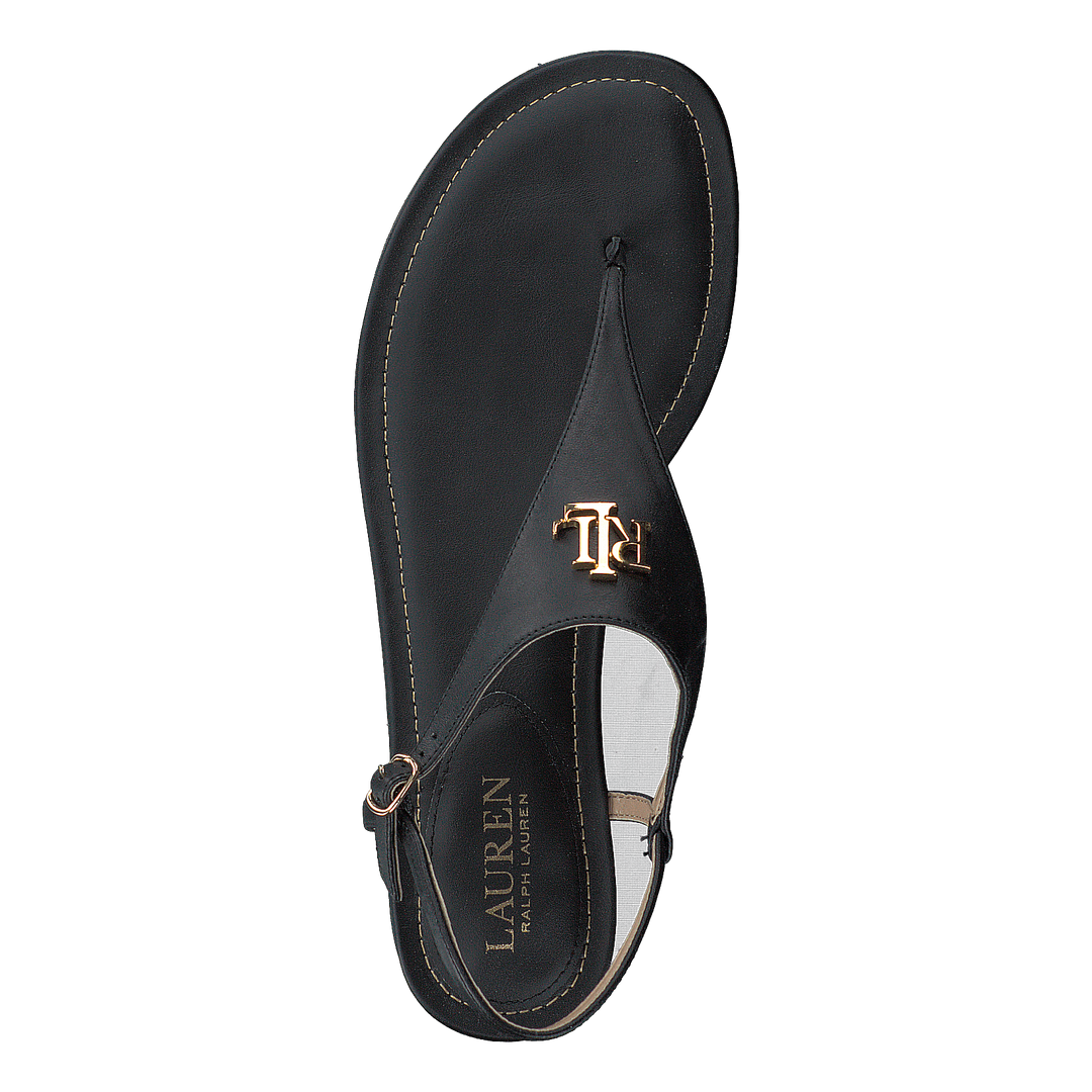 Ellington Burnished Leather Sandal Black