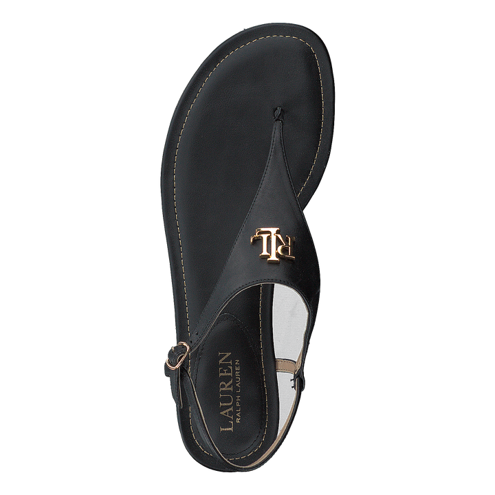 Ellington Burnished Leather Sandal Black