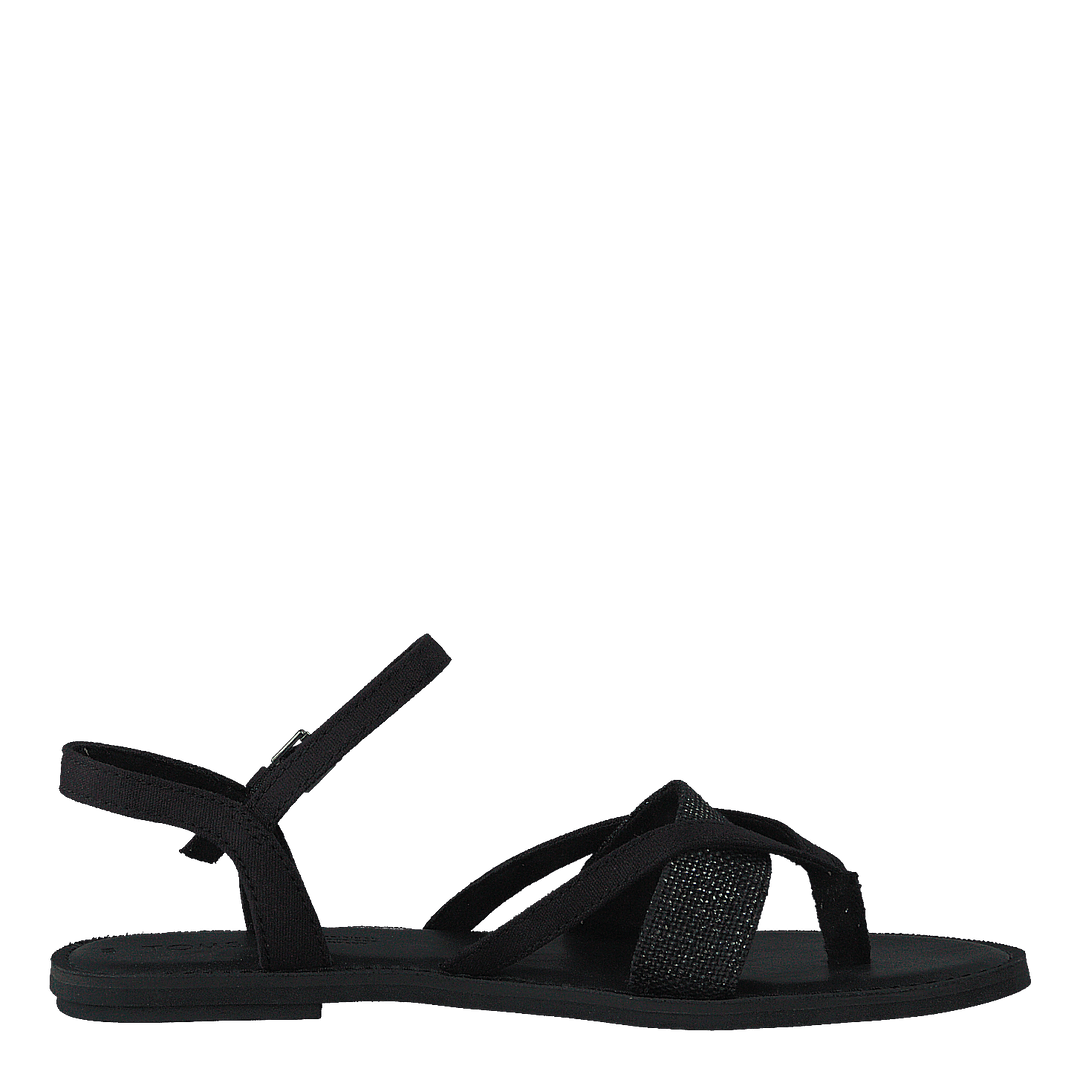 Blk Cvs/foil Woven Wm Lexie Sa Black