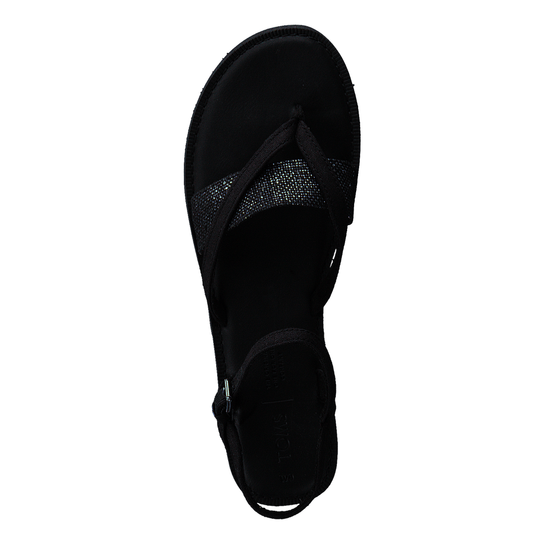 Blk Cvs/foil Woven Wm Lexie Sa Black