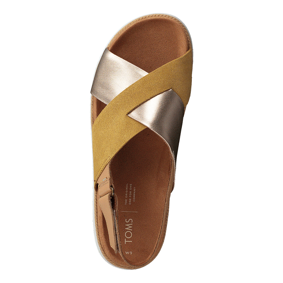 Amb Gld Suede/metall Wm Marisa Gold