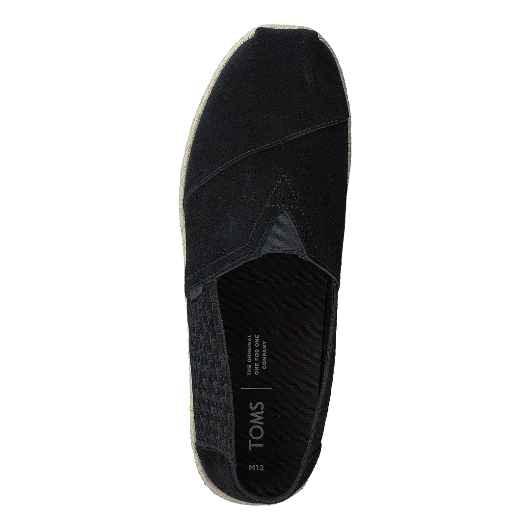 Black Suede Emb/rope Mn Alpr E Black