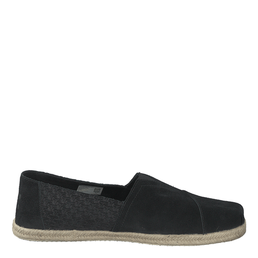 Black Suede Emb/rope Mn Alpr E Black