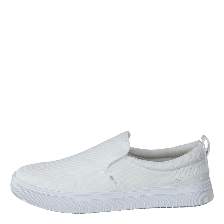 White Canvas Mn Trlt Slipon Ss White