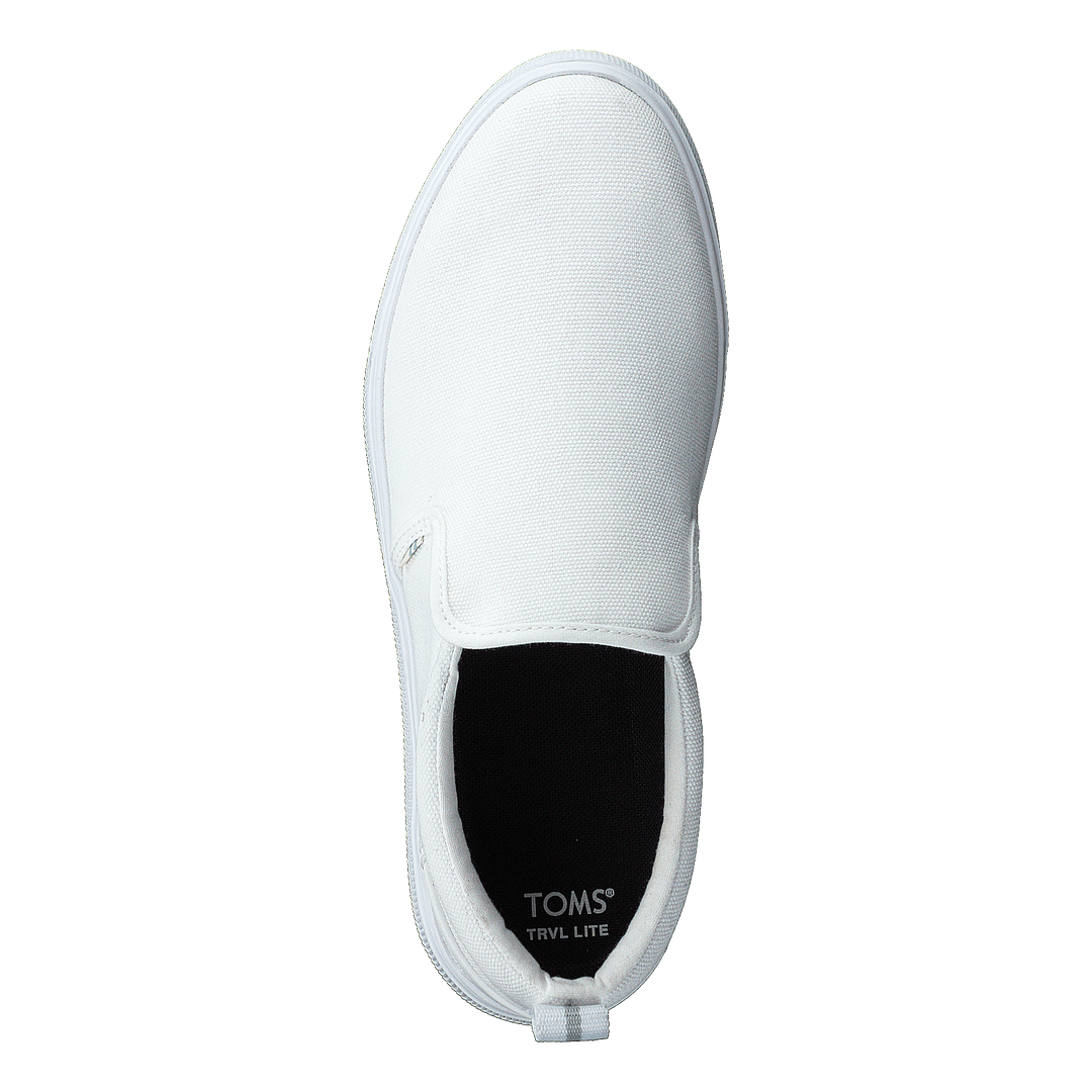 White Canvas Mn Trlt Slipon Ss White