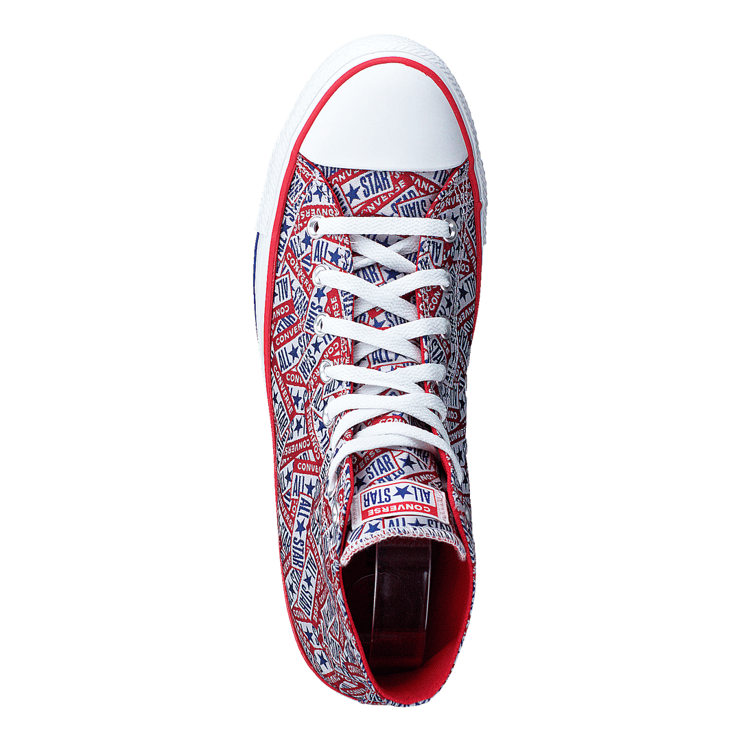 Cuck Taylor All Star Logo Play Red/white