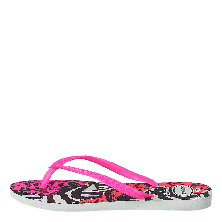 Slim Animal White/pink