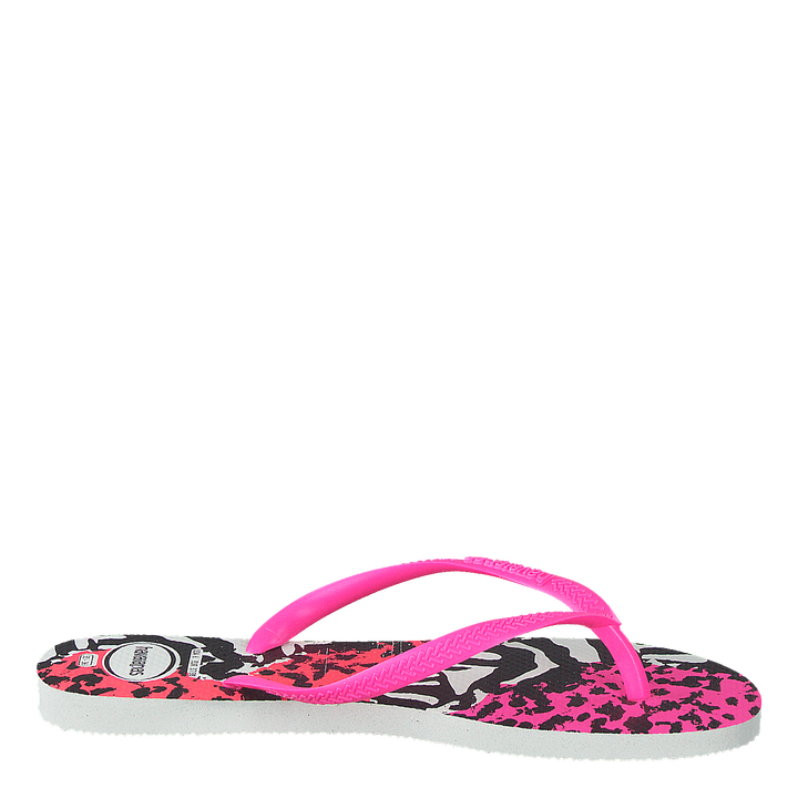 Slim Animal White/pink