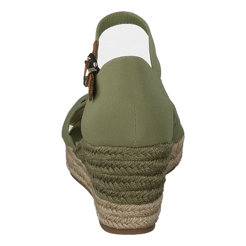 Basic Opened Toe Mid Wedge Faded Oliv L9f