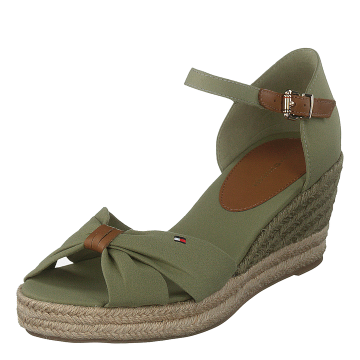 Basic Opened Toe Mid Wedge Faded Oliv L9f